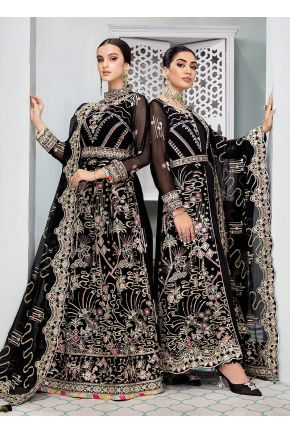 Azha Embroidered Pakistani Anarkali Suit/ Pant Suit