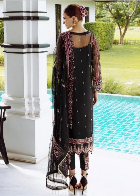 Black Embroidered Pakistani Salwar Kameez