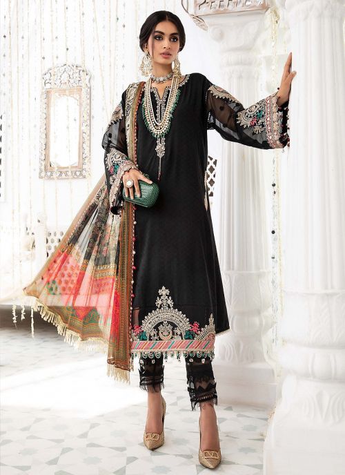 indian dress salwar kameez in black